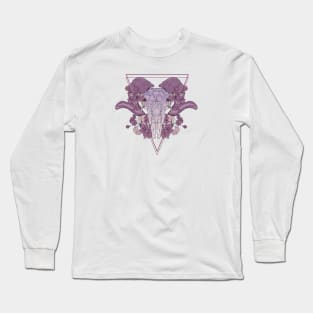 Ram floral skull Long Sleeve T-Shirt